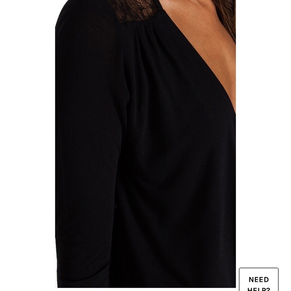 Blue Life Double Drape Top in Onyx; size S - Picture 6 of 8